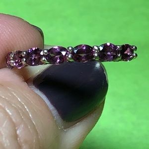 Vintage rhodalite garnet ring